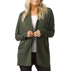 prana Green Super Soft Flowy Cardigan XS